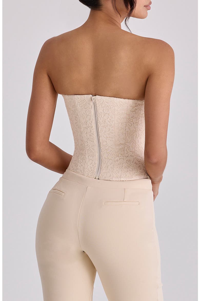 Larra Strapless Lace Corset, Alternate, color, VINTAGE IVORY