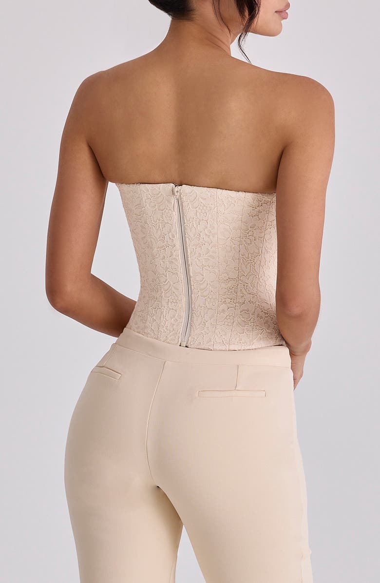 HOUSE OF CB Larra Strapless Lace Corset, Alternate, color, Vintage Ivory