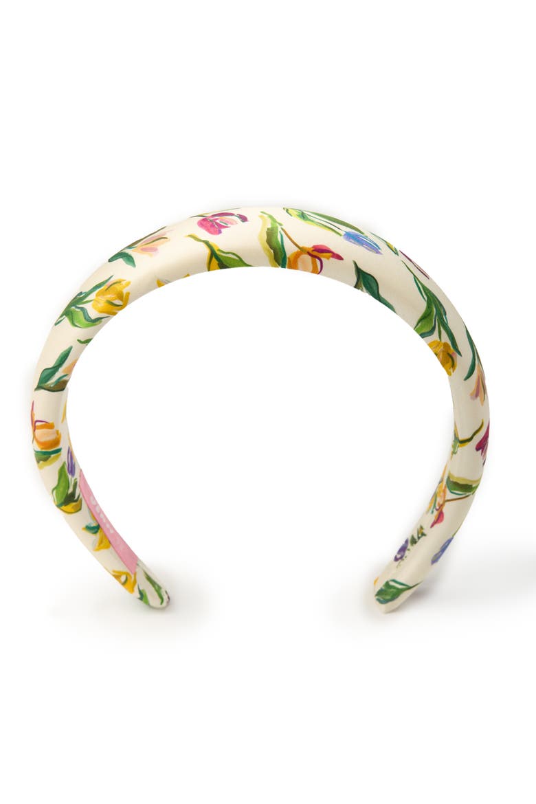 Tulip Silk Headband, Alternate, color, Cream