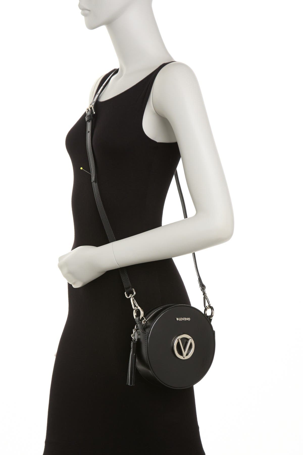VALENTINO BY MARIO VALENTINO Yuki Sauve Round Leather Crossbody Bag ...