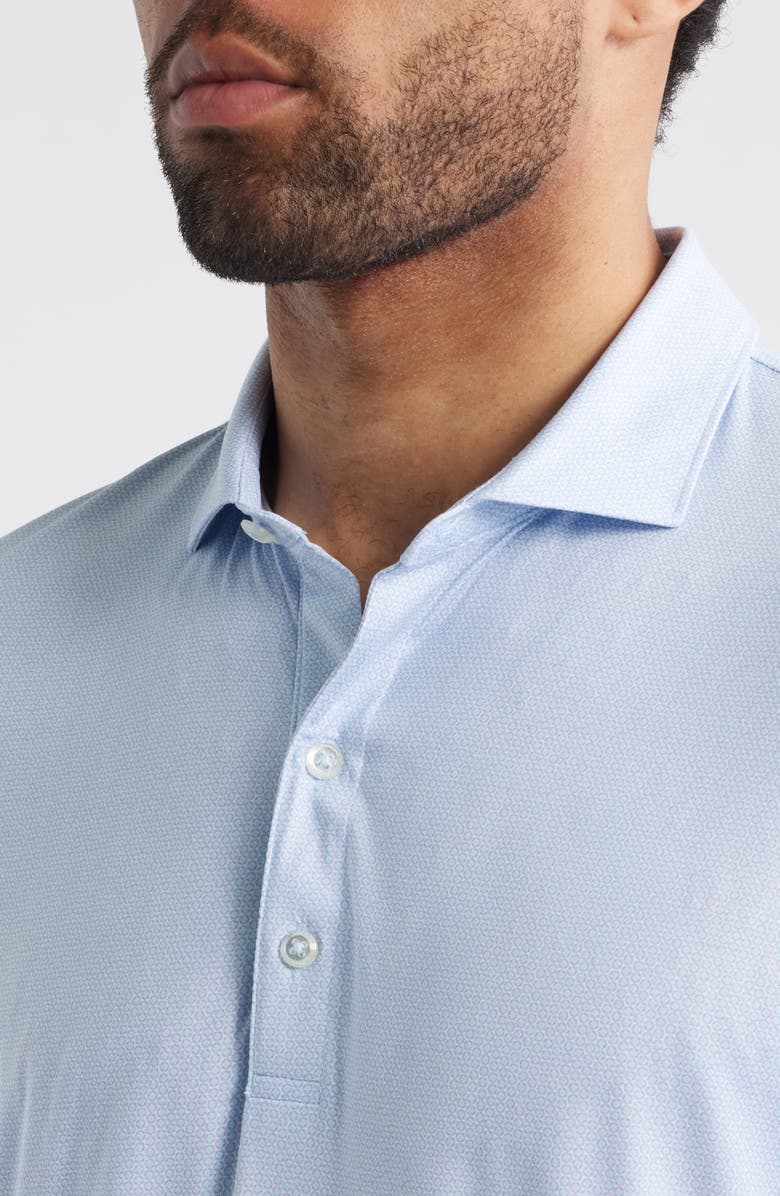 johnnie-O Marlin Microprint Featherweight Performance Polo, Alternate, color, Verbena