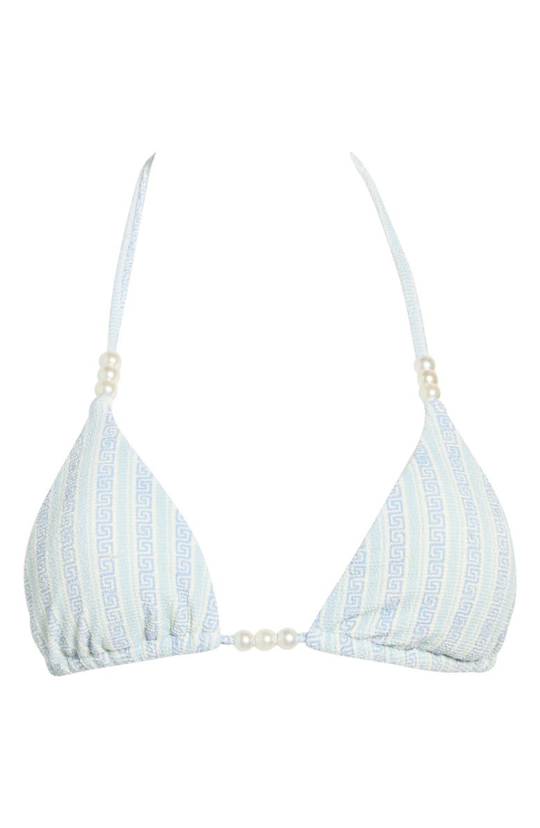 Dippin Daisys Palm Triangle Bikini Top, Main, color, Something Blue