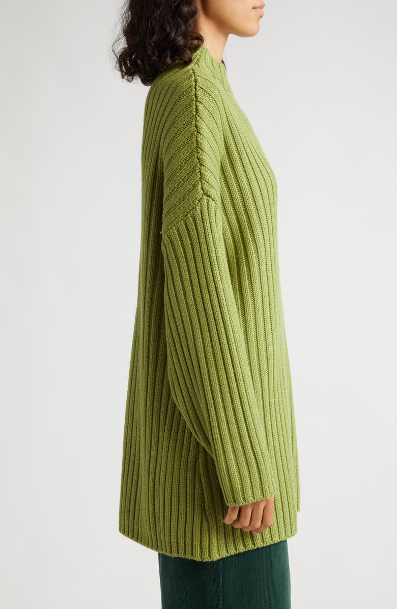 STAUD Linear Rib Merino Wool Sweater, Alternate, color, 