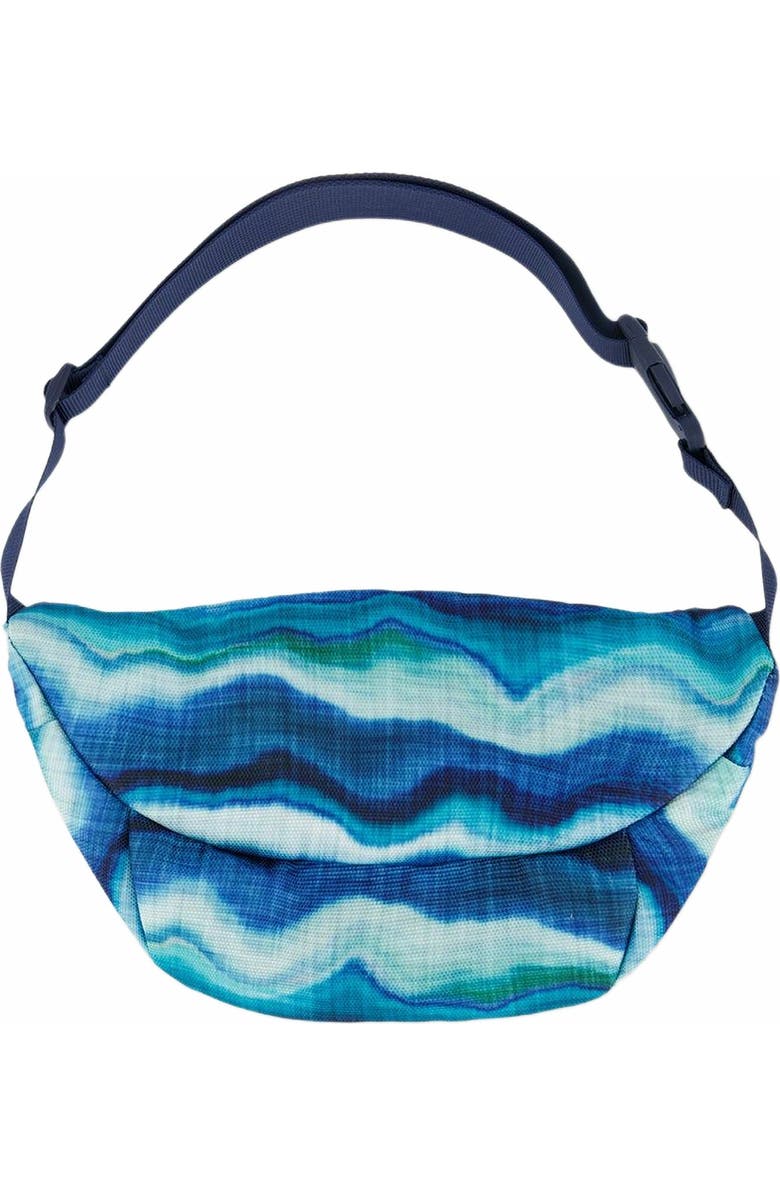 Deux par Deux Boy's Printed Fanny Pack Blue Wave And Black, Alternate, color,