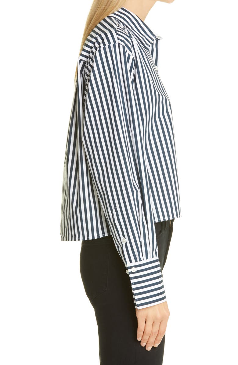 FRAME The Cutoff Stripe Oversize Shirt, Alternate, color,