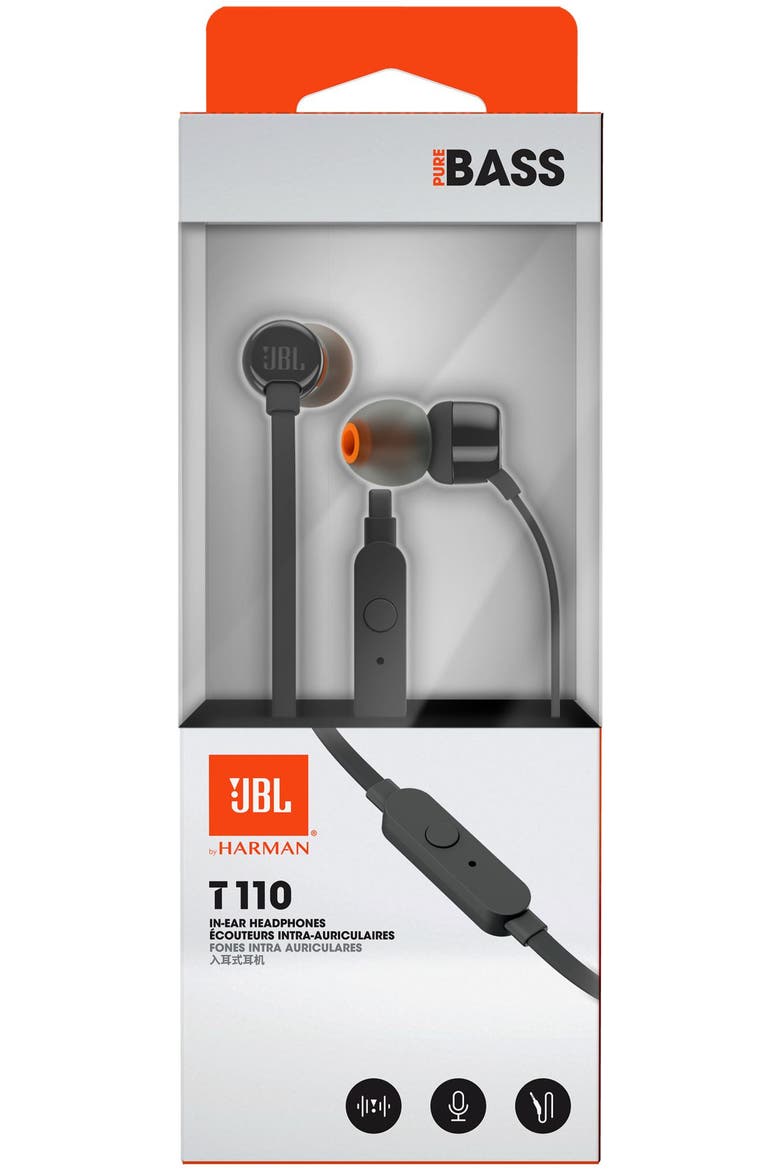 T Series T110 In-Ear Wired Headphones, Alternate, color, Black