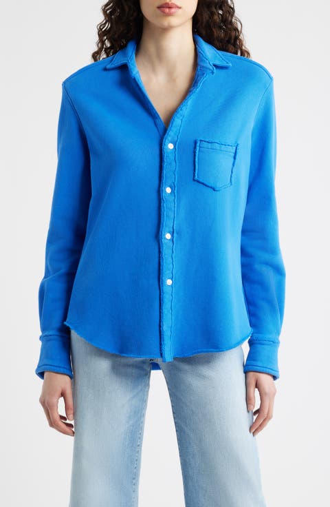 Eileen Relaxed Terry Button-Up Shirt