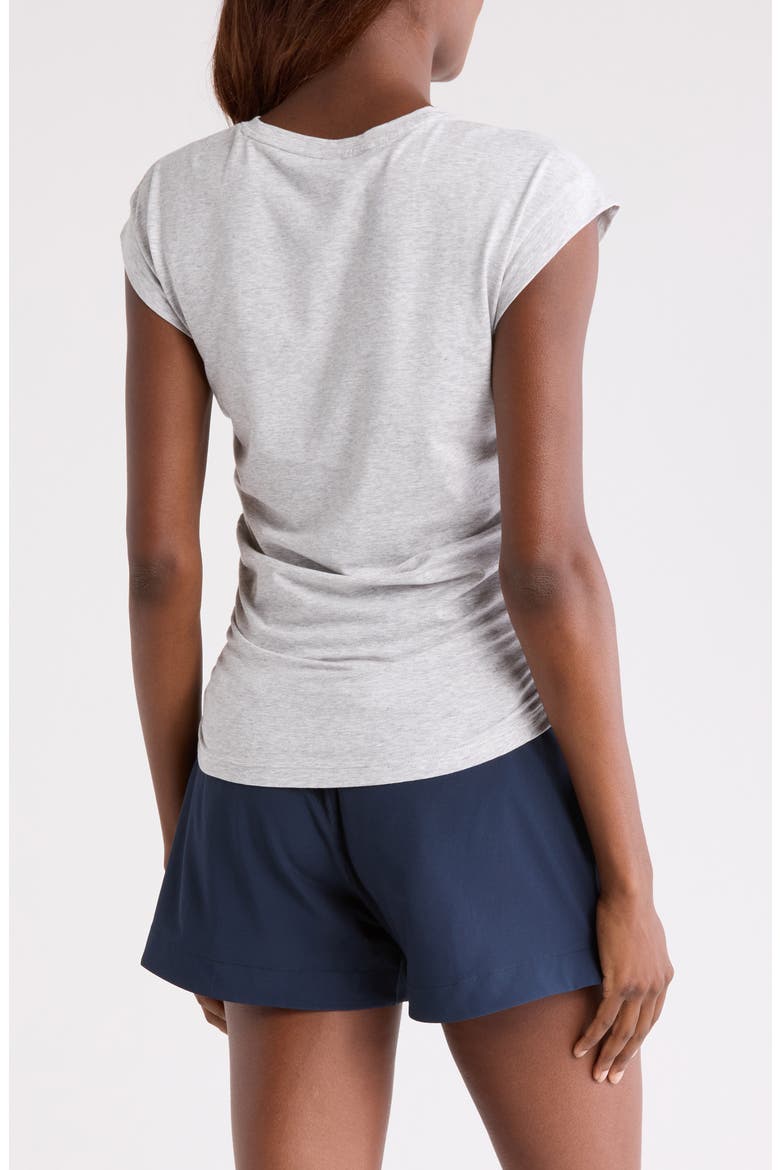 Breezy Ruched Top, Alternate, color, GREY LIGHT HEATHER