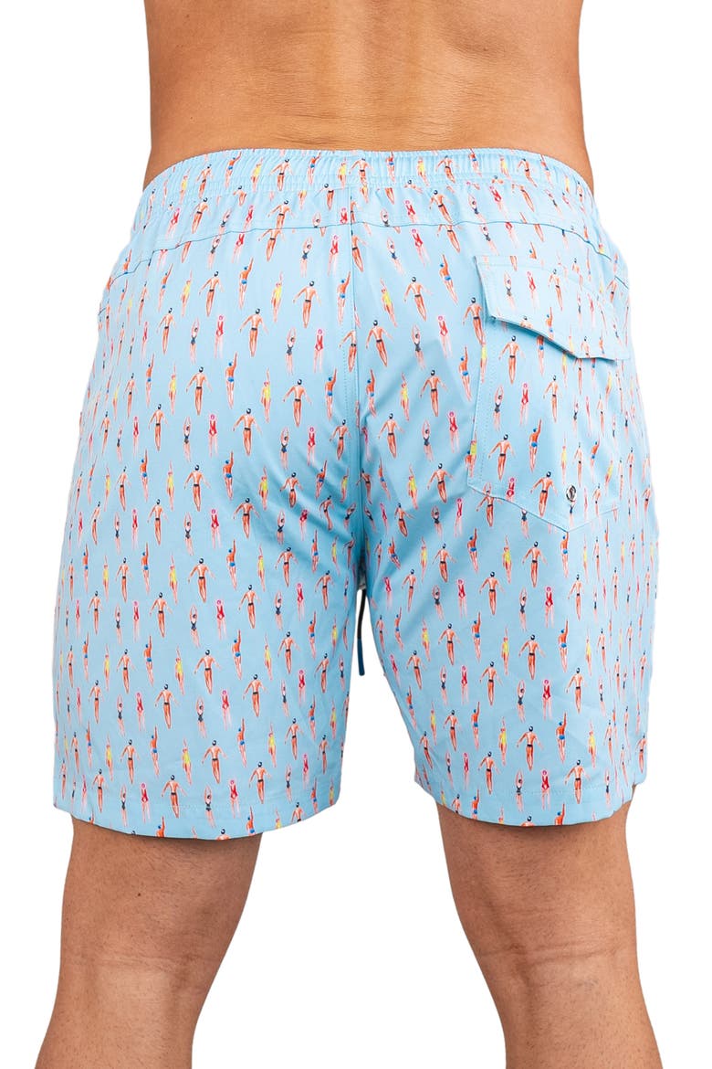 Swim Lion Pool Swim Trunks, Alternate, color, BLUE