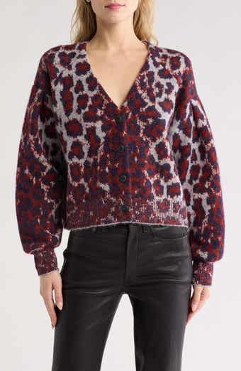 rag & bone Sarah Leopard Print Cardigan