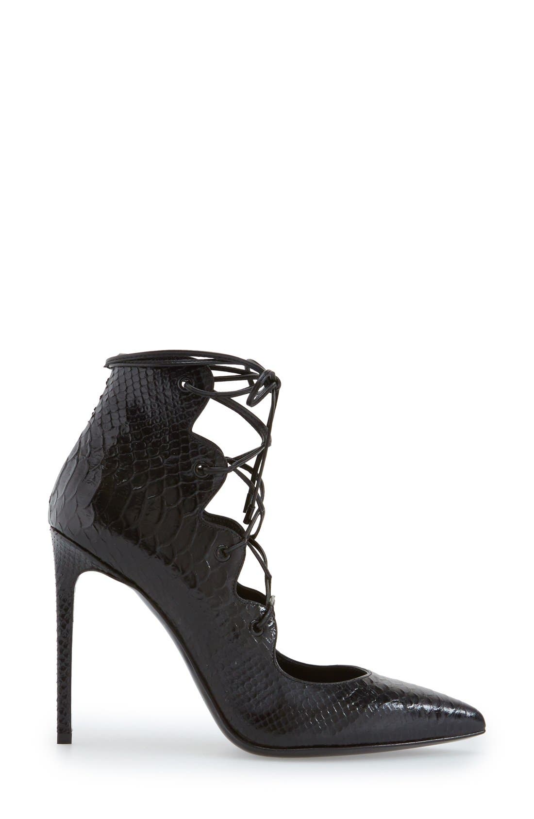 Saint Laurent 'Paris' Pointy Toe Pump, Alternate, color, 