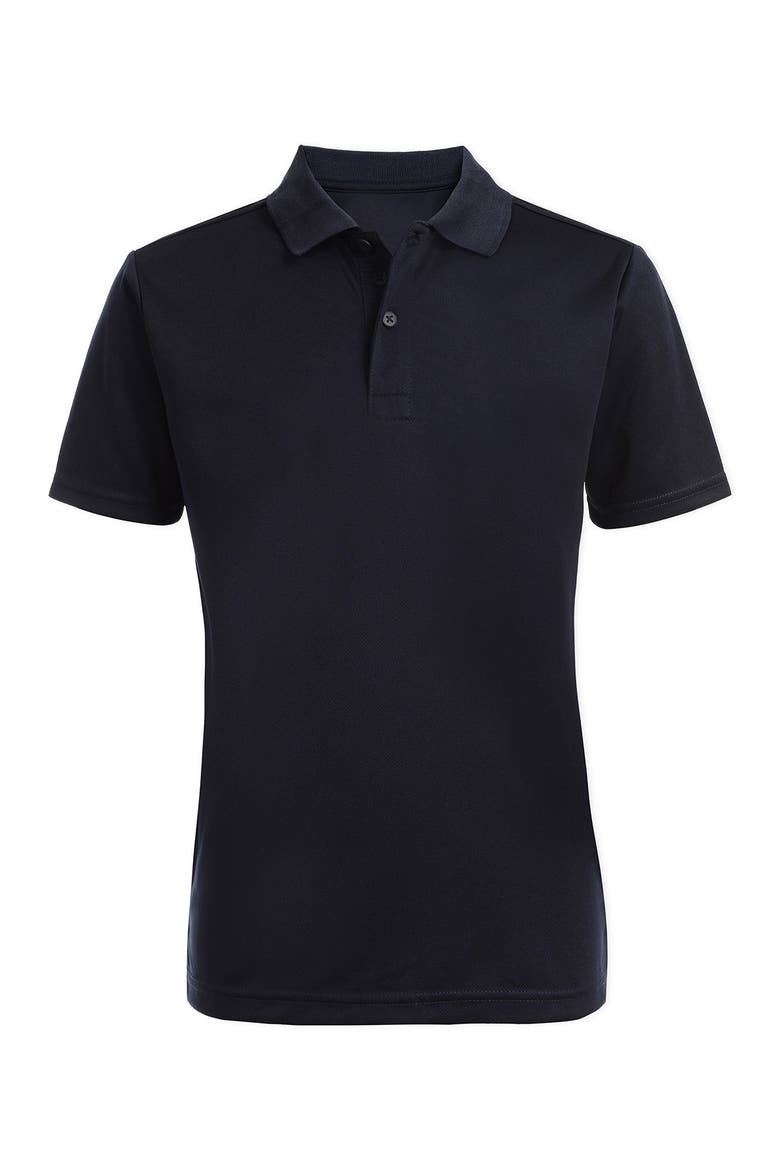Short Sleeve Performance Polo Uniform Shirt, Main, color, NAVY