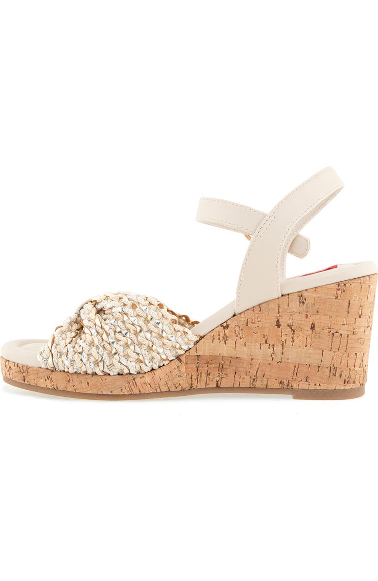 UNIONBAY Aluna Wedge Sandal, Alternate, color, Natural Crochet