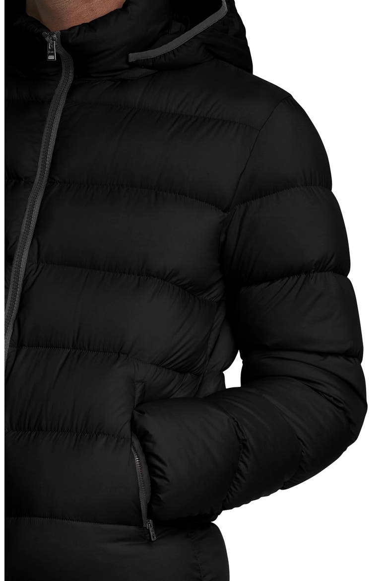 Matte Water Repellent Down Puffer Jacket, Alternate, color, BLACK