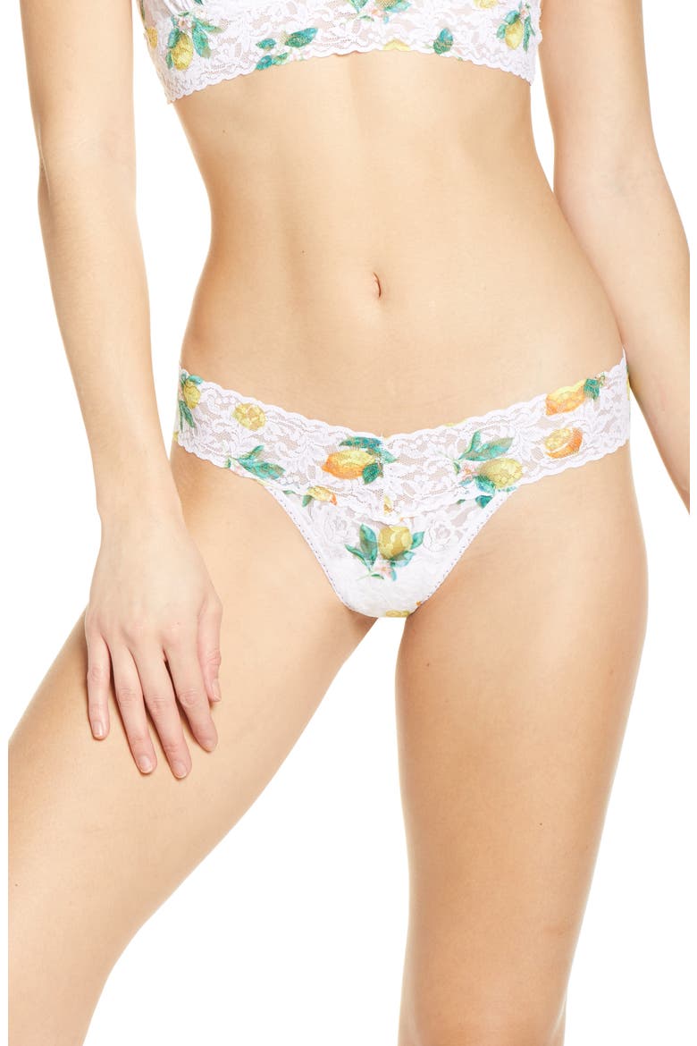 Lemonade Low Rise Thong, Main, color, WHITE/ MULTI