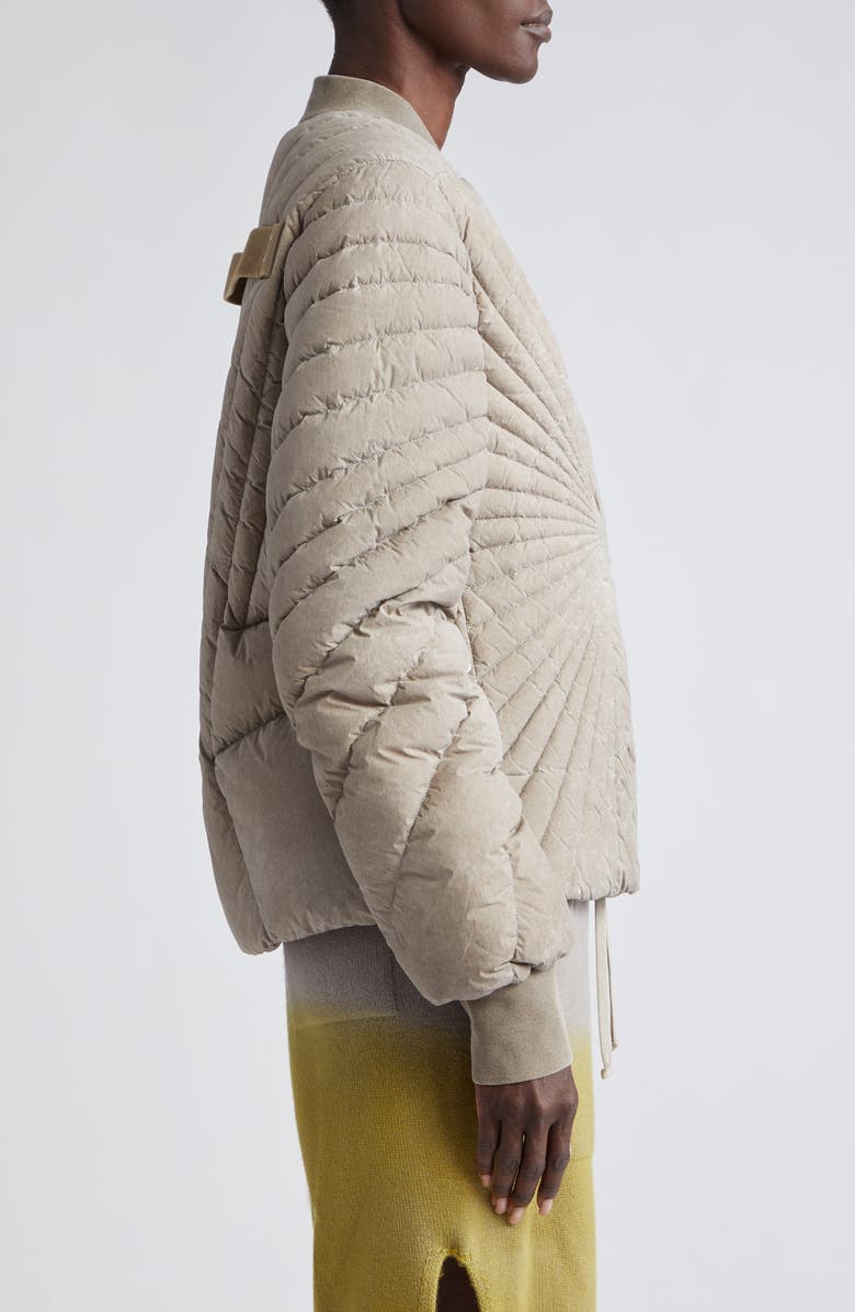 Rick Owens x Moncler Radiance Down Flight Jacket, Alternate, color, 