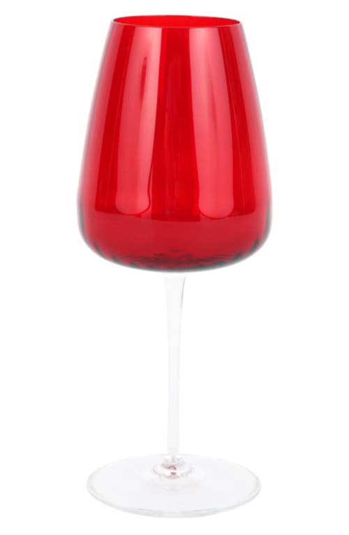 Vietri Francesca Wine Glass In Red