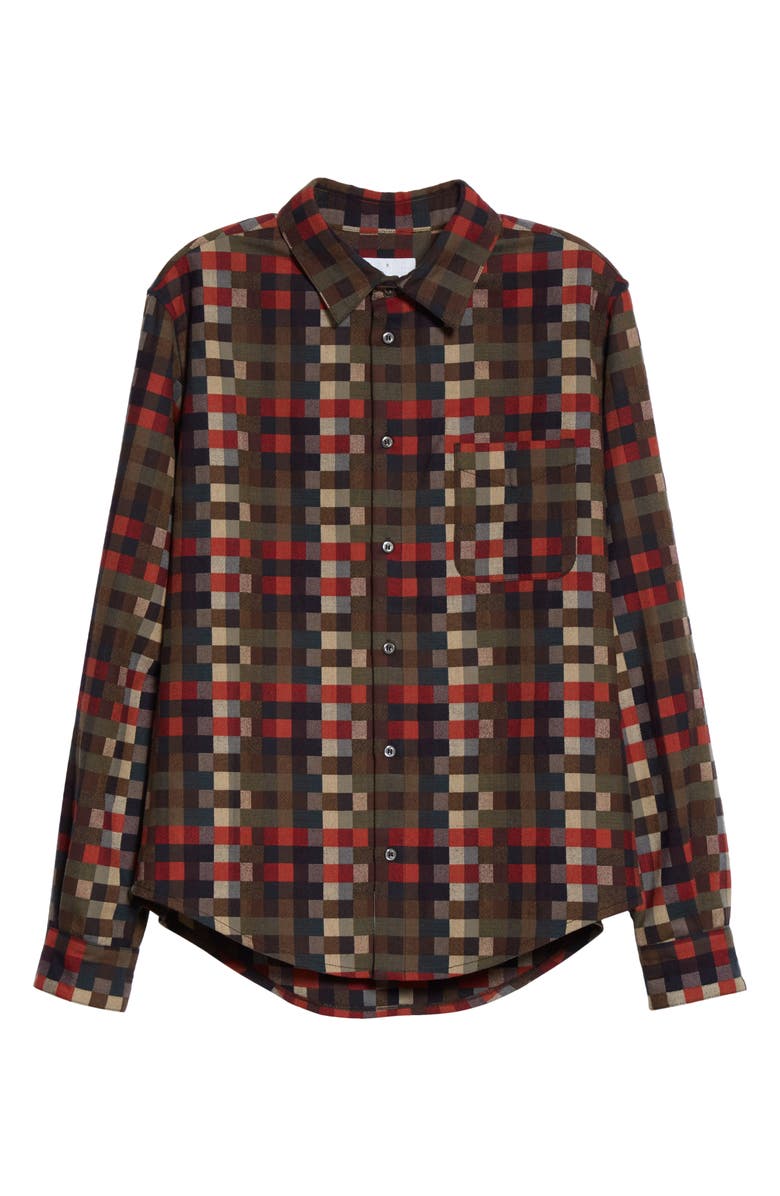 4SDesigns Check Button-Up Shirt Jacket, Alternate, color,