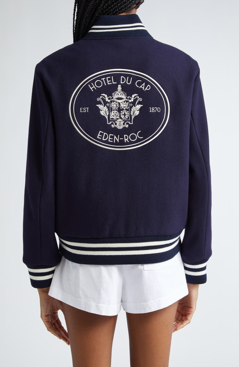 Sporty & Rich Eden Crest Wool Varsity Jacket, Alternate, color,