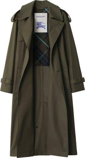 トレンチコート BURBERRY SAGE GREEN GABARDINE CASTLEFORD TRENCH COAT Burberry Long Gabardine Castleford Trench Coat | Nordstrom