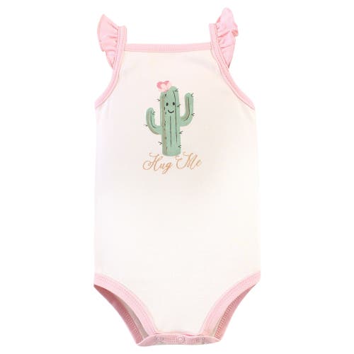 Hudson Baby Soft Cotton Sleeveless Bodysuit In Pink