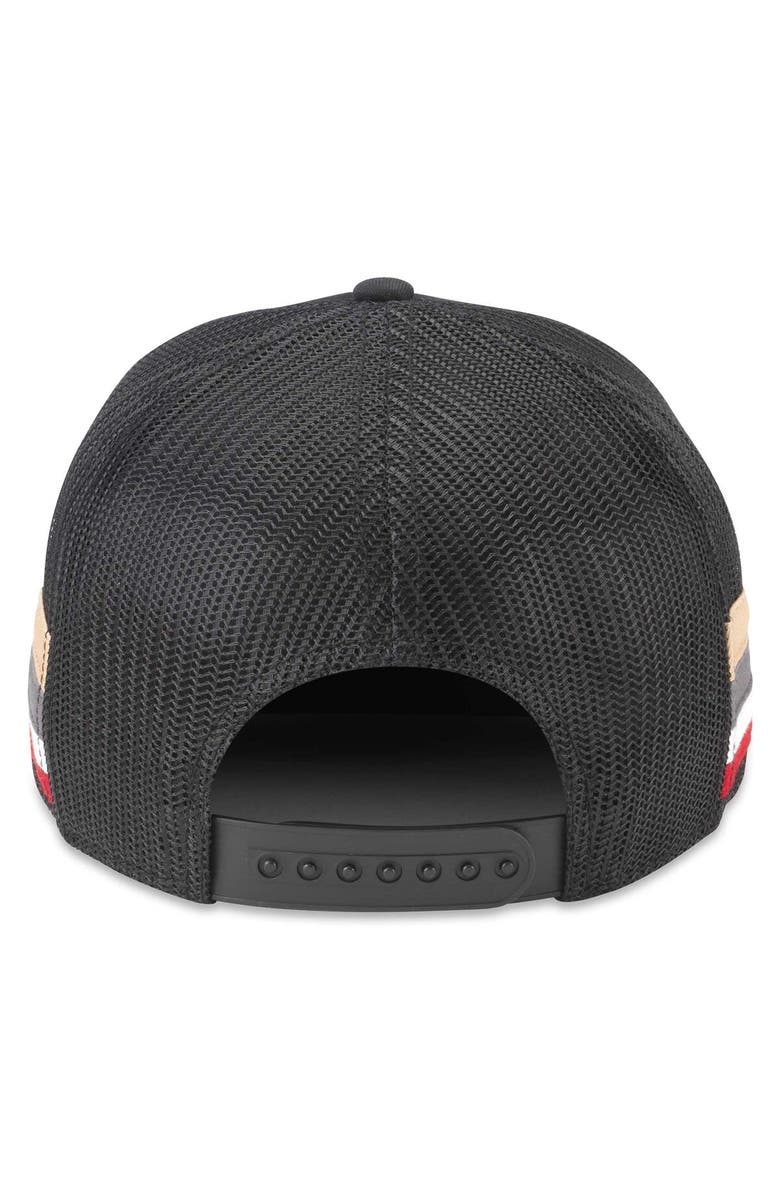 American Needle Men's American Needle Black Vegas Golden Knights HotFoot Stripes Trucker Adjustable Hat, Alternate, color, Black