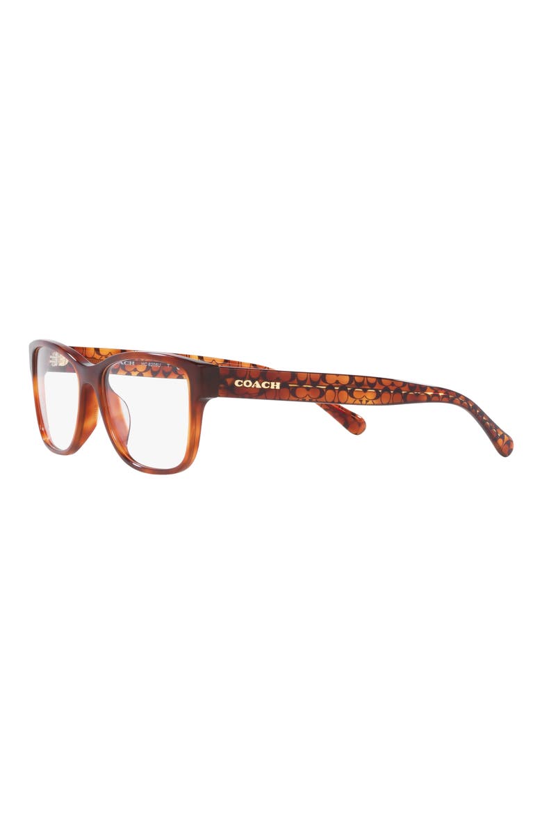 54mm Rectangular Optical Glasses, Alternate, color, BROWN TORT