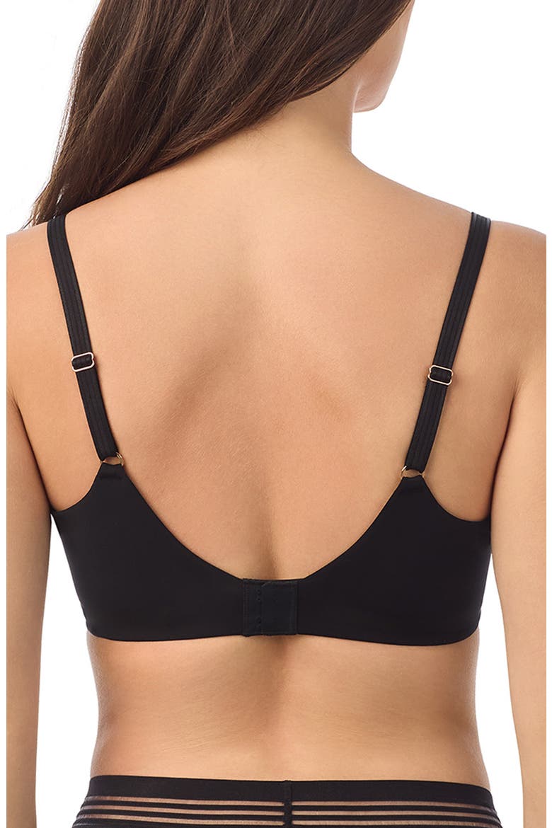 Second Skin Underwire Minimizer Bra, Alternate, color, BLACK