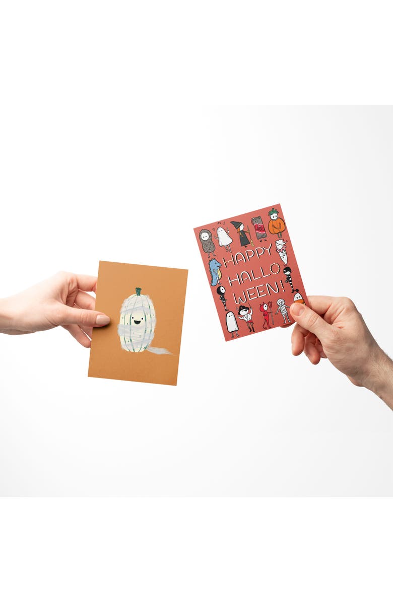 Ramus & Co Happy Halloween, Skeleton Tour, Pumpkin Mummy Fall/Autumn Greeting Card Pack Sets, Alternate, color, Multi-Pack