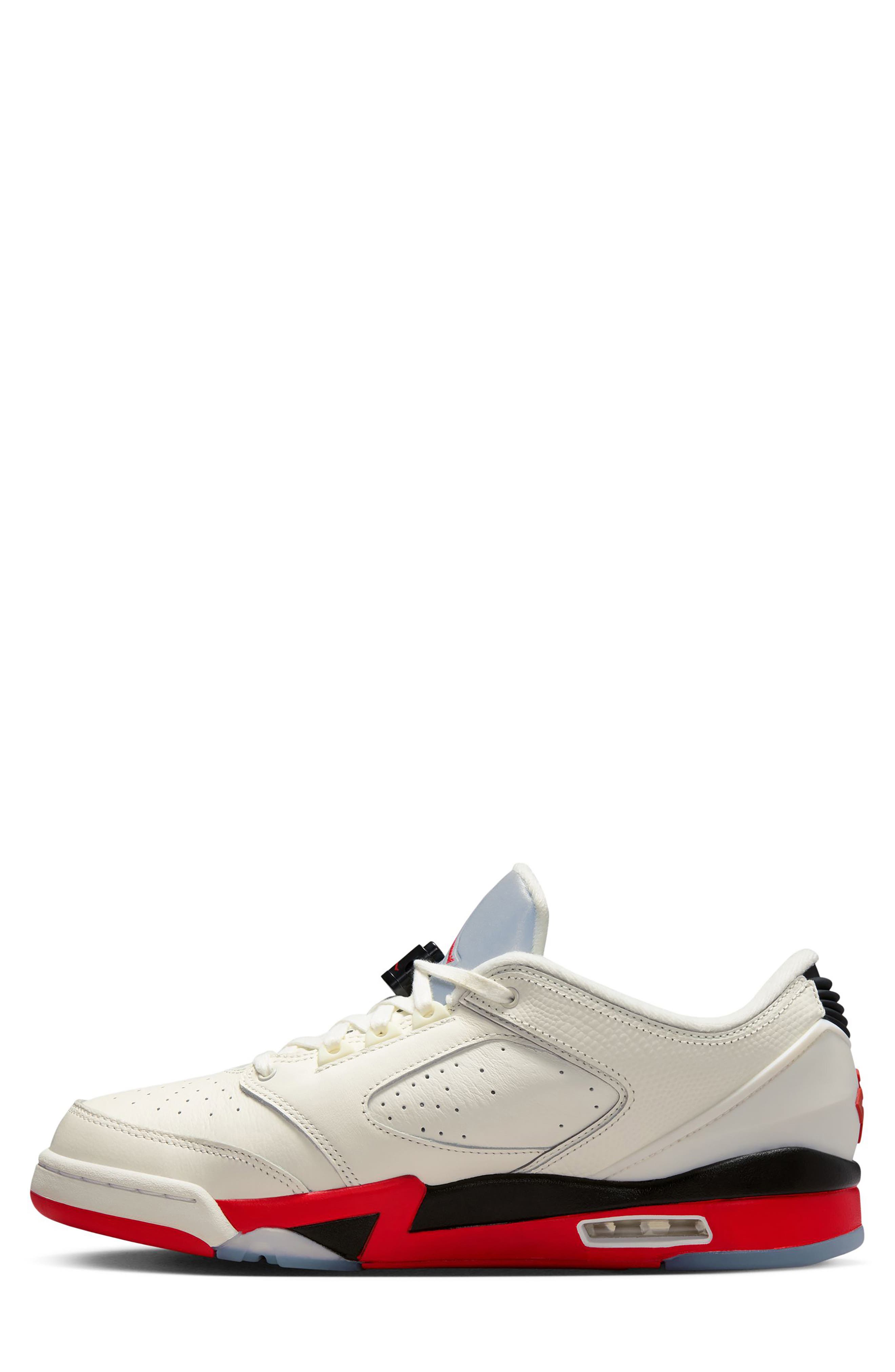 Jordan Sixty Plus Low Basketball Sneaker, Alternate, color, 100 Sail/Fire R