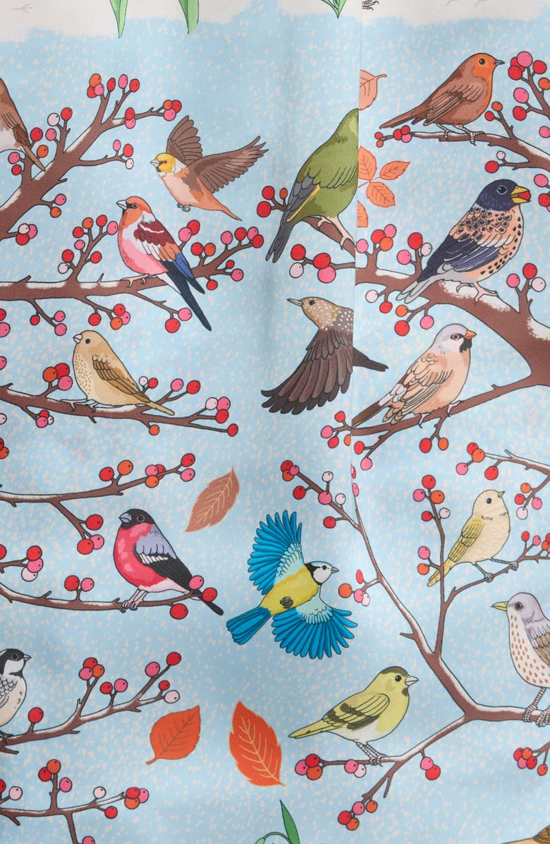 Karen Mabon Winter Birds Satin Pajamas, Alternate, color, 