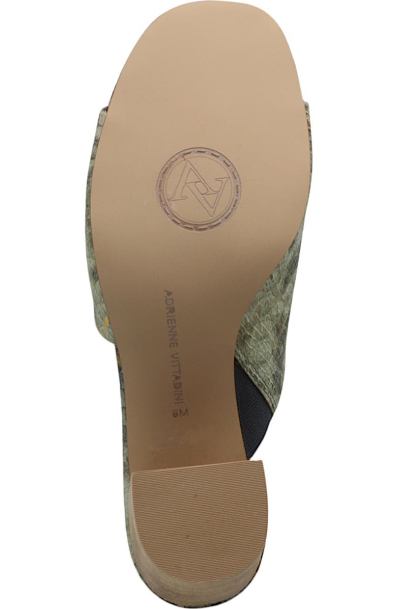 Adrienne Vittadini Albi Snakeskin Embossed Block Heel Sandal, Alternate, color,