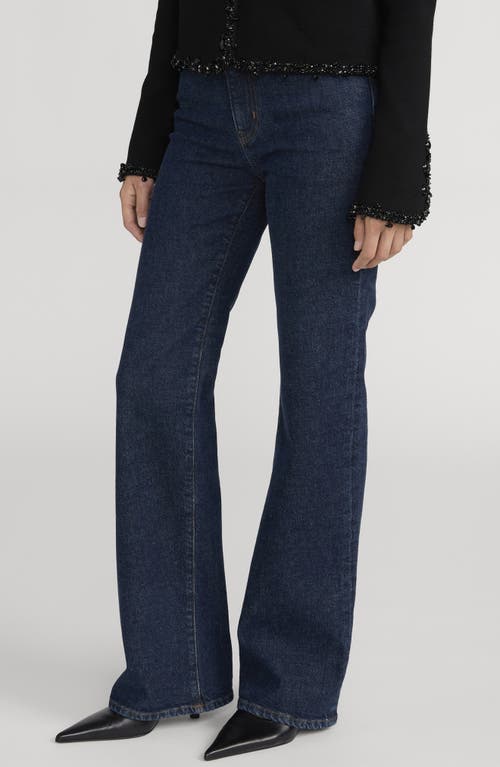 Frame The Pixie Arrow High Waist Bootcut Jeans In Blue
