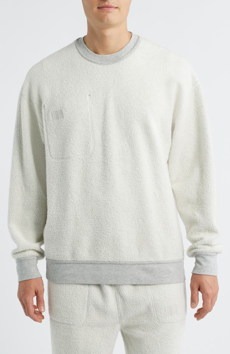 Lunya Reversible Cotton Blend Lounge Sweatshirt, Alternate, color, Nap Dove