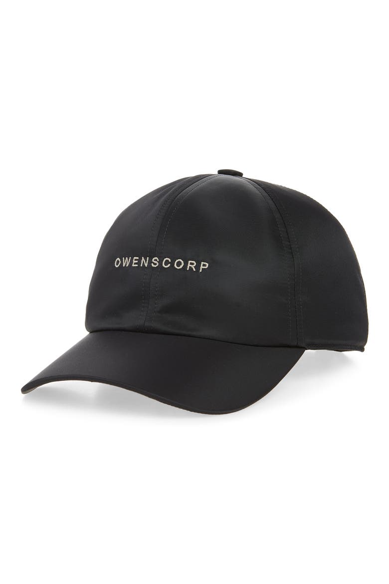 Owenscorp Embroidered Nylon Baseball Cap, Main, color, BLACK/ PEARL