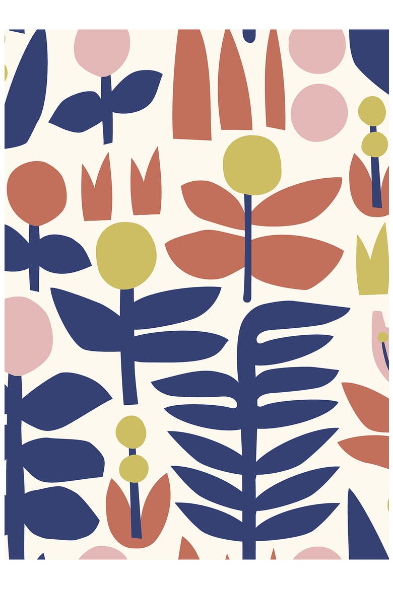 A Bit Of Folk Peel & Stick Wallpaper, Main, color, MULTICOLOR
