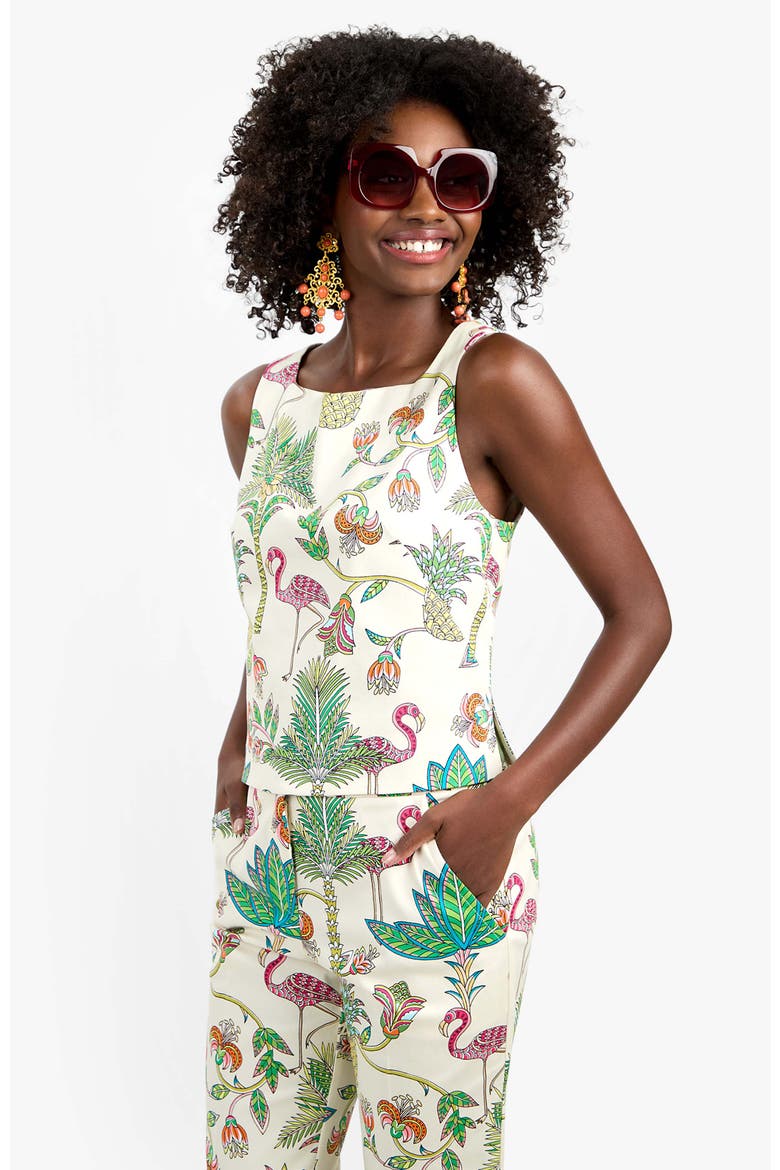 Venya Flamingo Fizz Voile Structured Woven Top, Alternate, color, Flamingo Fizz Voile