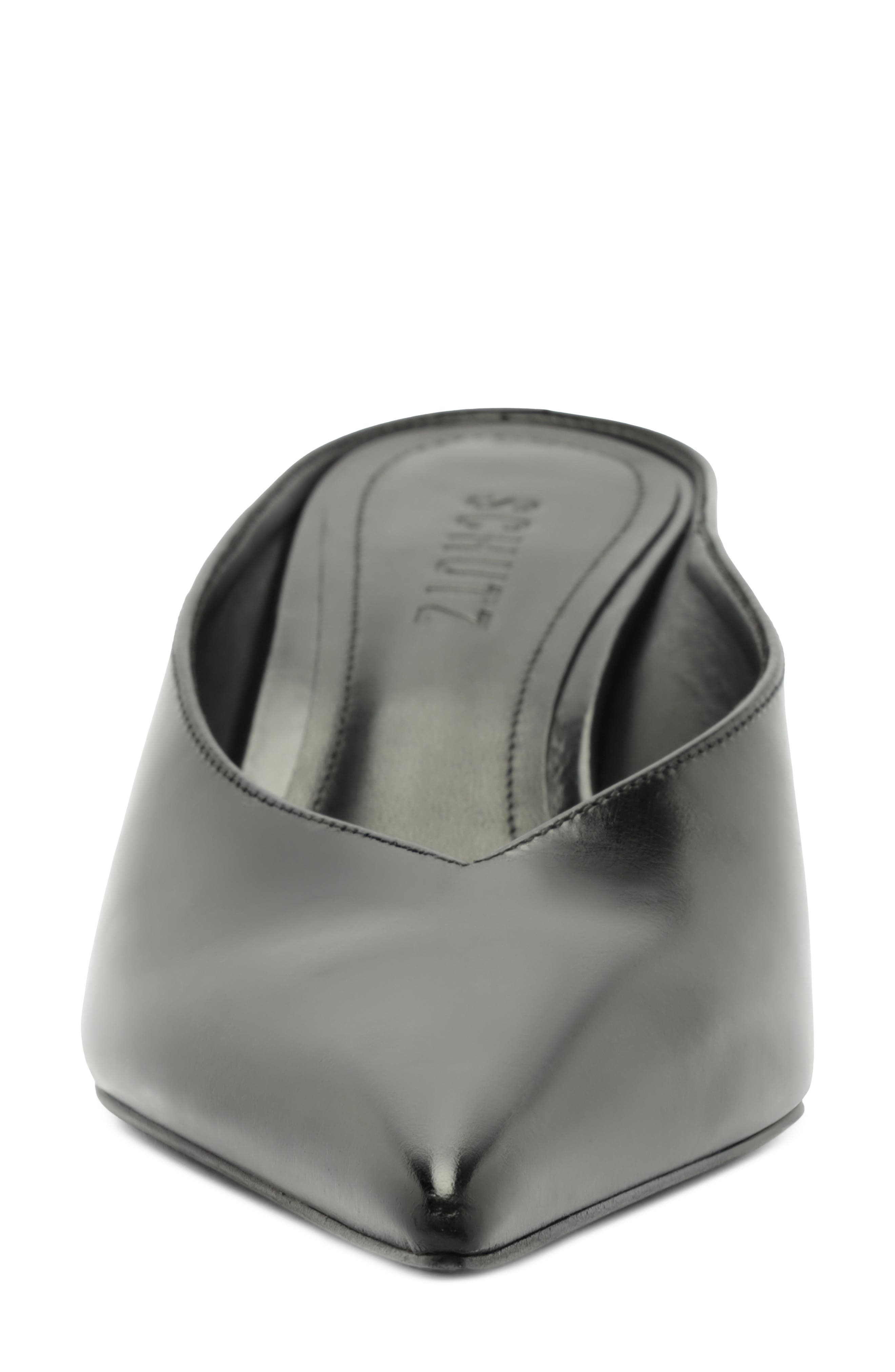 Siena Pointed Toe Wedge Mule, Alternate, color, BLACK