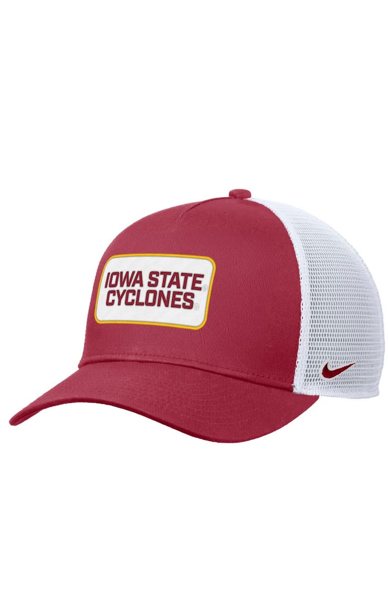 Nike Men's Nike Cardinal Iowa State Cyclones 2025 On-Field Rise Trucker Adjustable Hat, Main, color, Cardinal