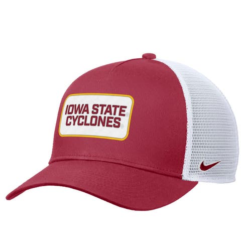 Men's Nike Cardinal Iowa State Cyclones 2025 On-Field Rise Trucker Adjustable Hat
