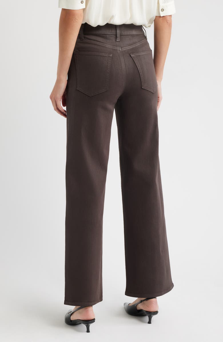 Le Slim Palazzo Coated High Waist Wide Leg Jeans