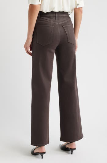 Le Slim Palazzo Coated High Waist Wide Leg Jeans