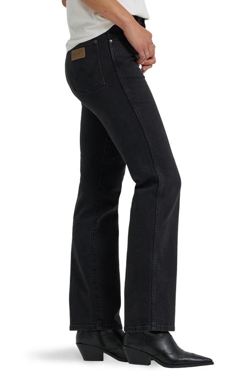 Wrangler Wrancher Mid Rise Bootcut Jeans In Black