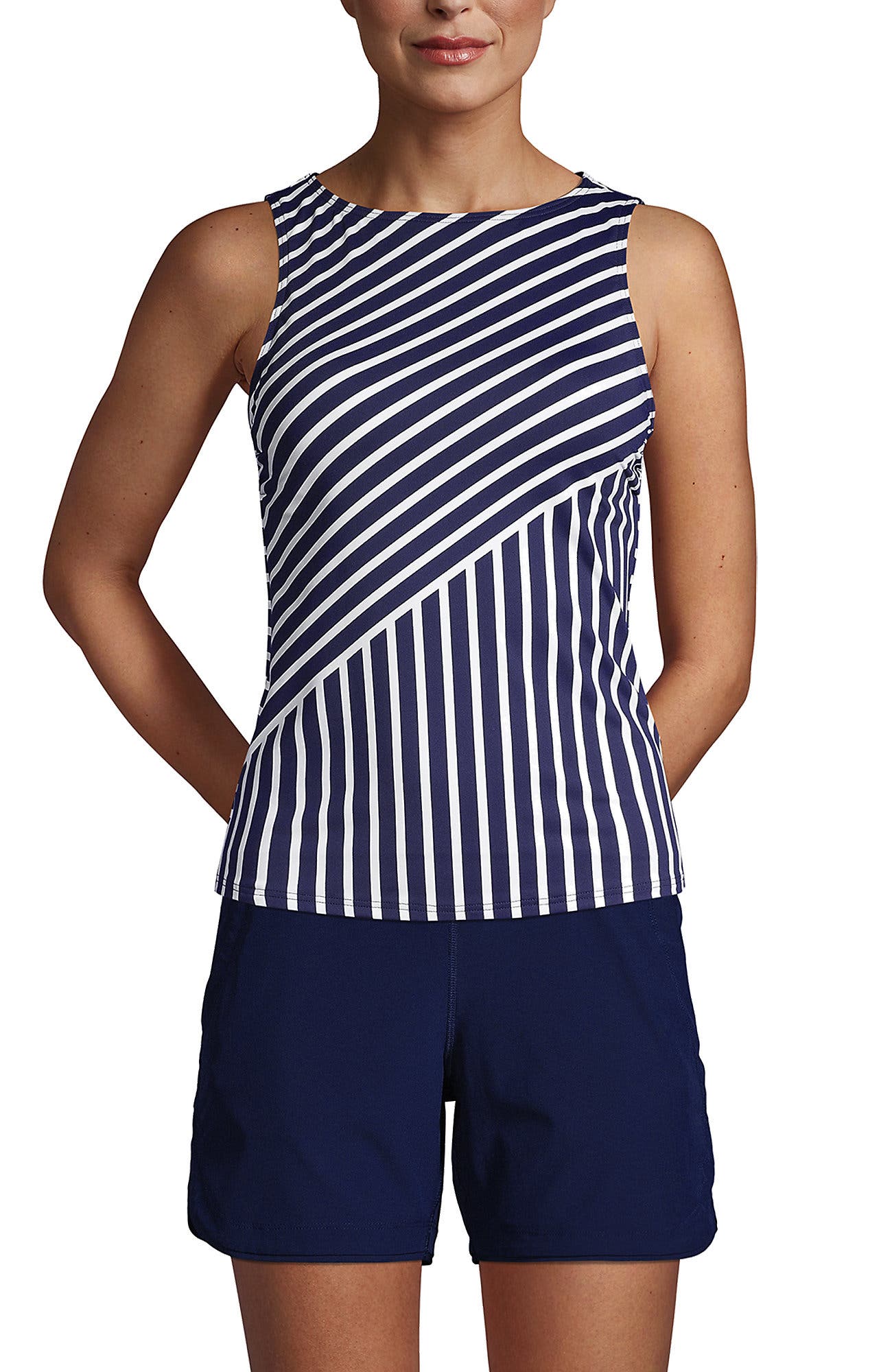 selected Deep Sea Mixed Diagonal Stripe
