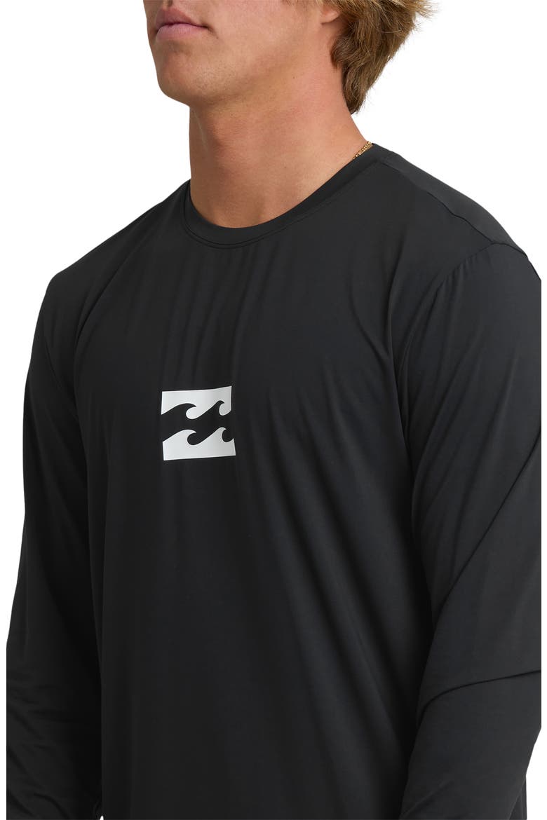 All Day Wave Graphic Long Sleeve UPF 50+ Surf T-Shirt, Alternate, color, BLACK