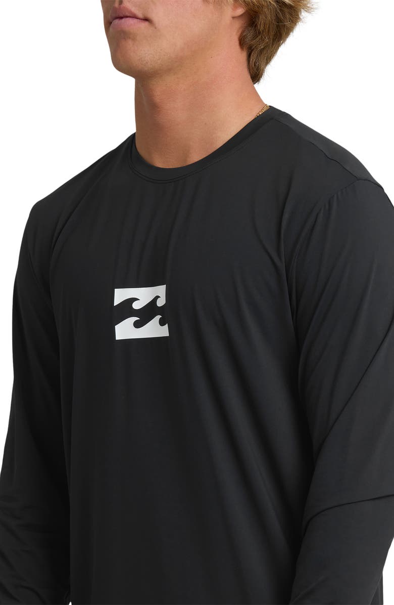 Billabong All Day Wave Graphic Long Sleeve UPF 50+ Surf T-Shirt, Alternate, color, Black