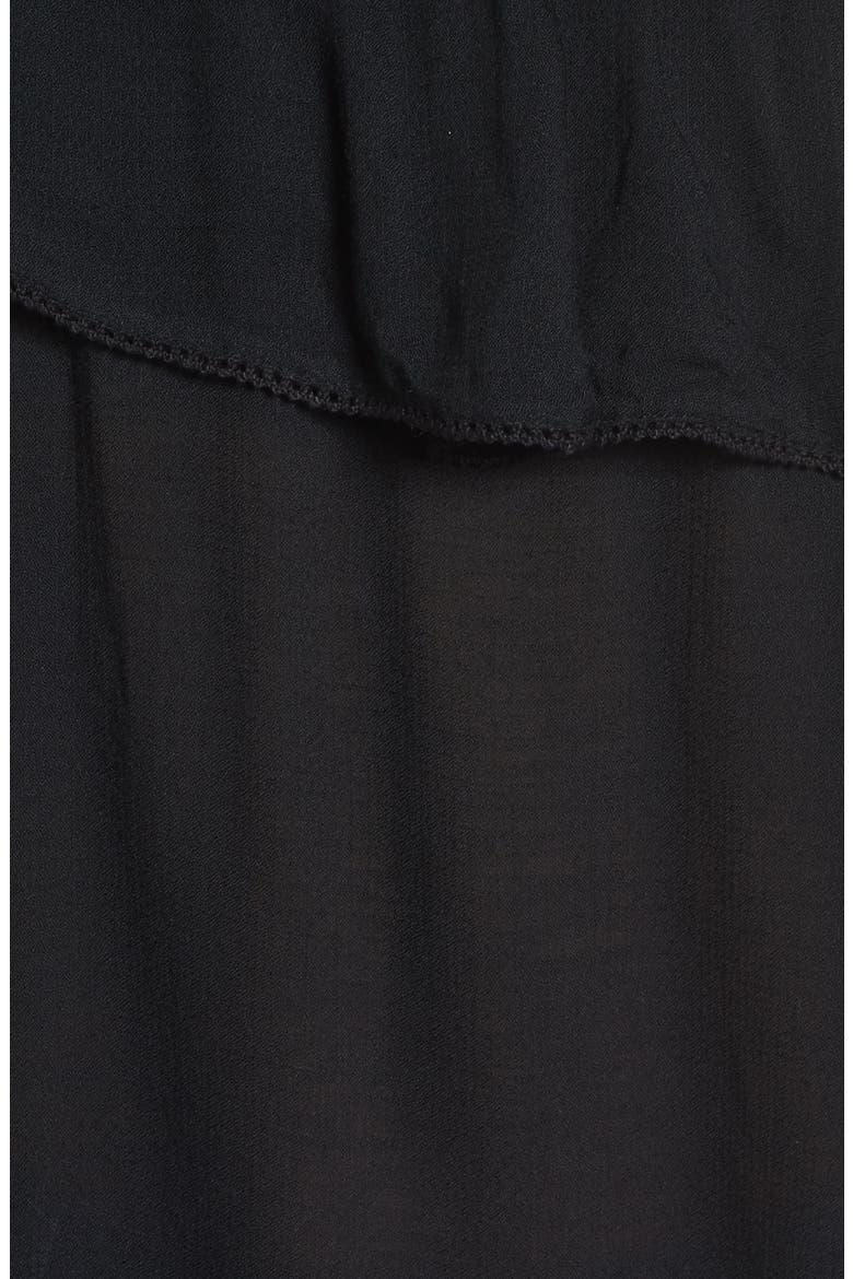 One-Shoulder Ruffle Top, Alternate, color, BLACK