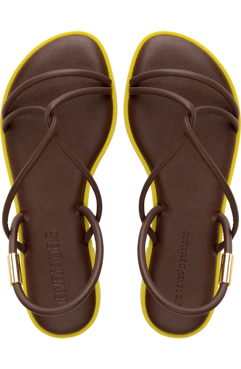 Havaianas Una Manga Eur Sandal, Alternate, color, Dark Brown