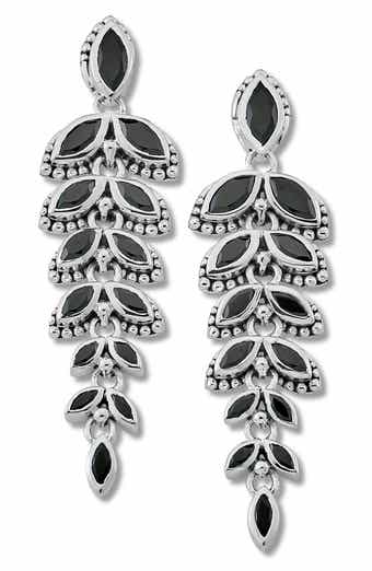 Sterling Silver Spinel Drop Earrings