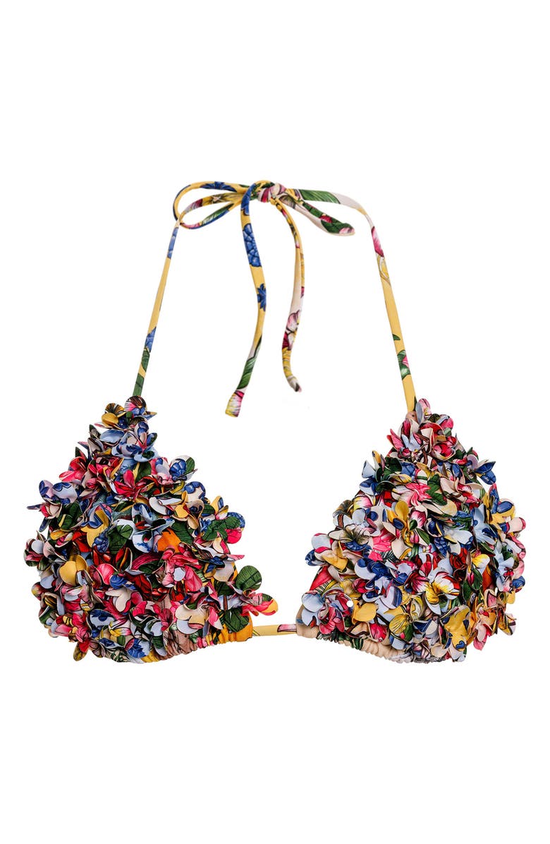 Agua Bendita Lolita Ventura Embellished Bikini Top, Alternate, color, 